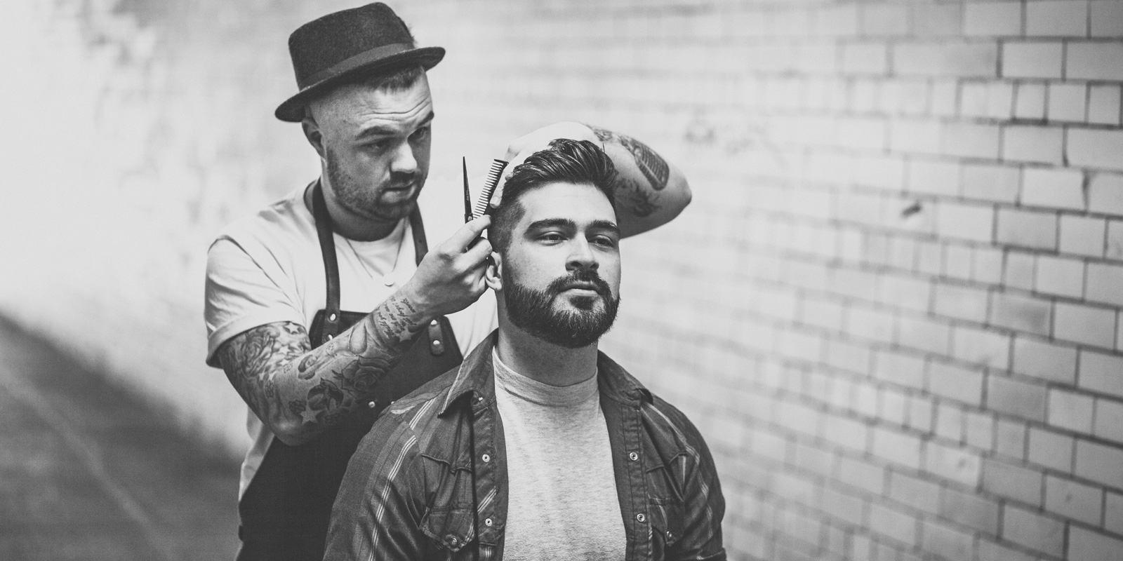 Barber at work